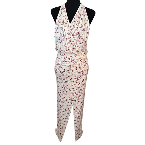 New ~ FREE PEOPLE ~ Daria Open Back Front Slit Maxi Dress Size XS Floral - Picture 3 of 10